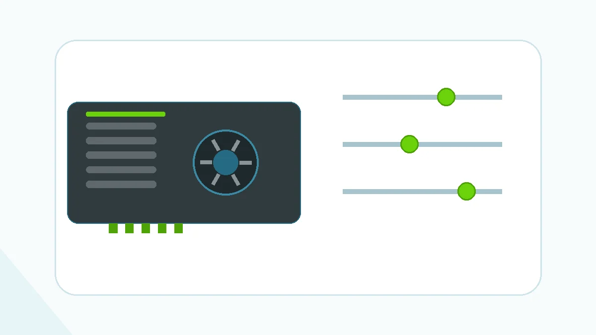 Abstract settings guide illustration