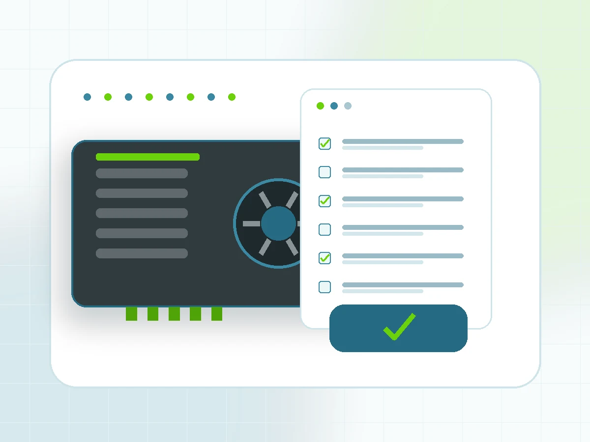 GPU driver customization illustration in NVCleanstall brand colors